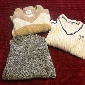 Lot of sweaters size large!
